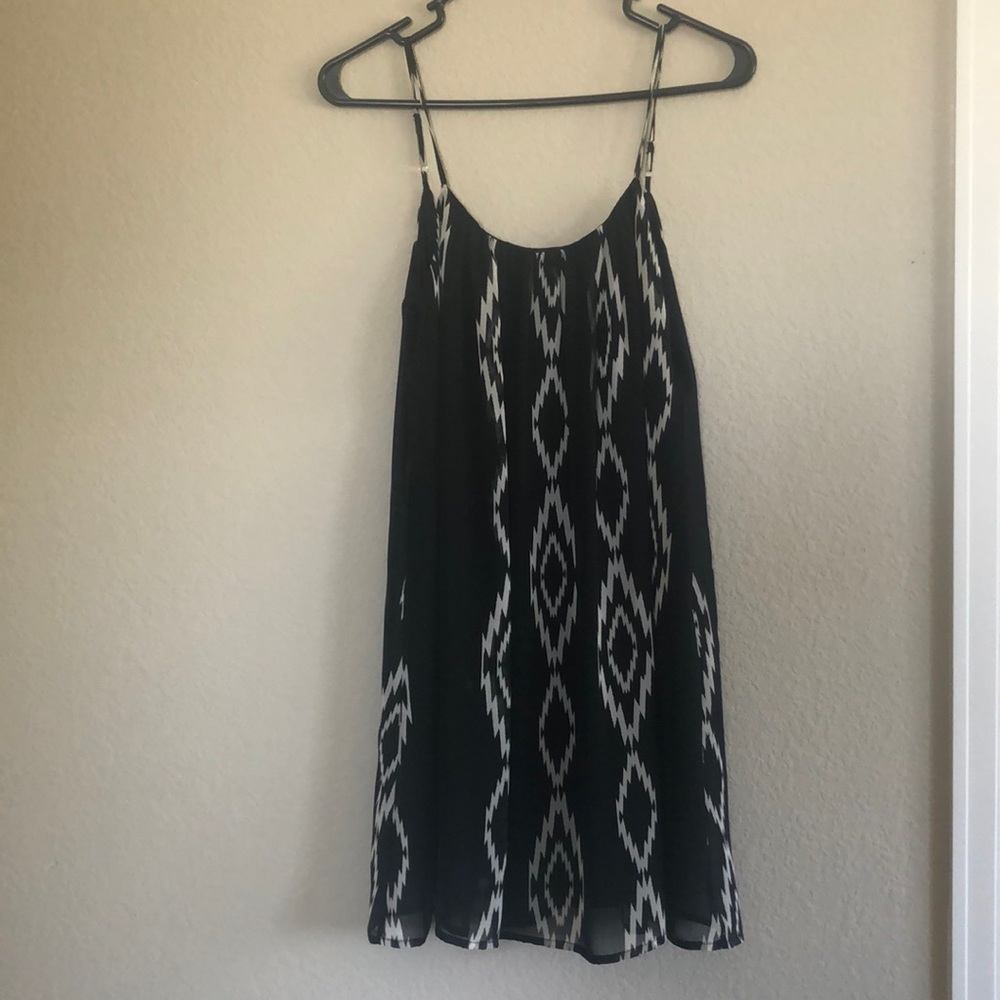 Black Aztec Tank Dress - Size Small